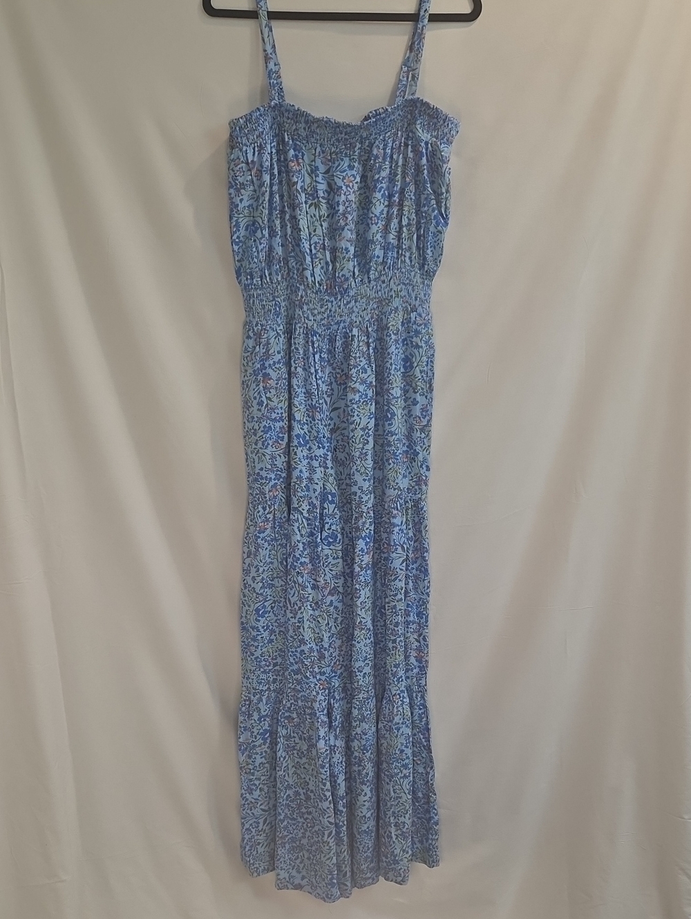 Jessica Simpson Light Blue Floral Smocked Jumpsuit